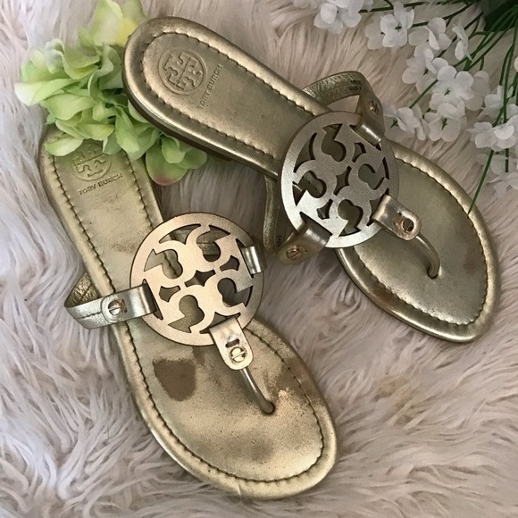Tory Burch Miller Soft Metallic Sandals - Picture 4 of 7